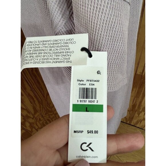 Calvin Klein Women's Performance Keyhole Top, Evening Sand NWT Size L - Picture 7 of 11